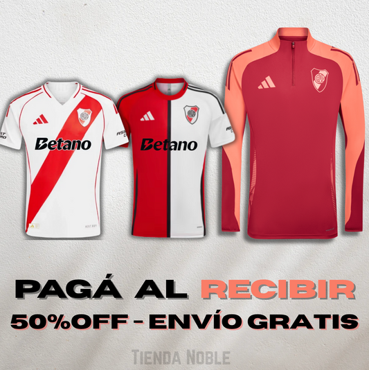 Camiseta Titular y Alternativa + Buzo mediocierre River Plate 2025 | Pagá al Recibir
